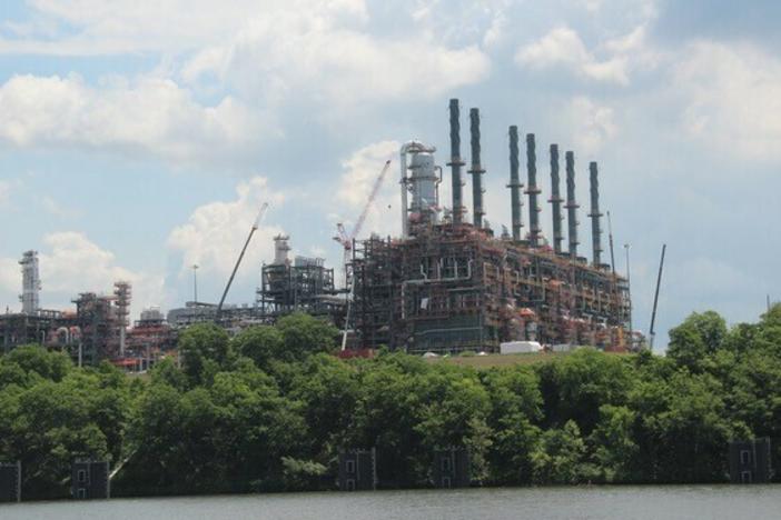 Shell's petrochemical complex along the Ohio River in Beaver County, Pa., June 2022.