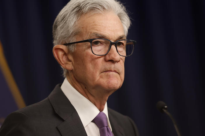 Federal Reserve Bank Chair Jerome Powell speaks during a news conference on March 20, 2024 in Washington, DC. Following a meeting of the Federal Open Markets Committee, Powell announced that the Fed left interest rates unchanged, but projects it may cut rates three times later this year.