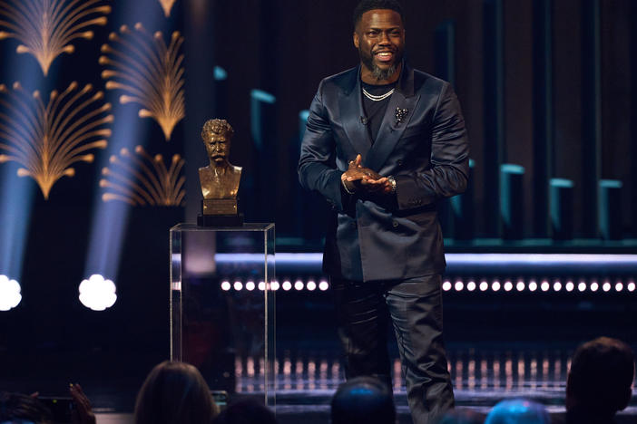 Kevin Hart received the 25th annual Mark Twain Prize for American Humor at The Kennedy Center in Washington, D.C. on March 24th, 2024.