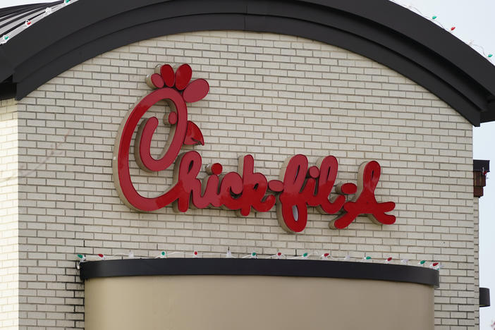A Chick-fil-A location in Philadelphia is shown Wednesday, Nov. 17, 2021.