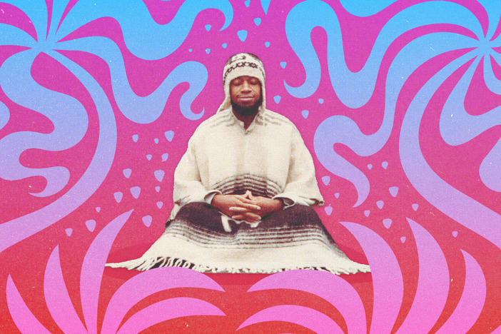 Image from the cover to Laraaji's 2023 album, <em>Segue to Infinity.</em>