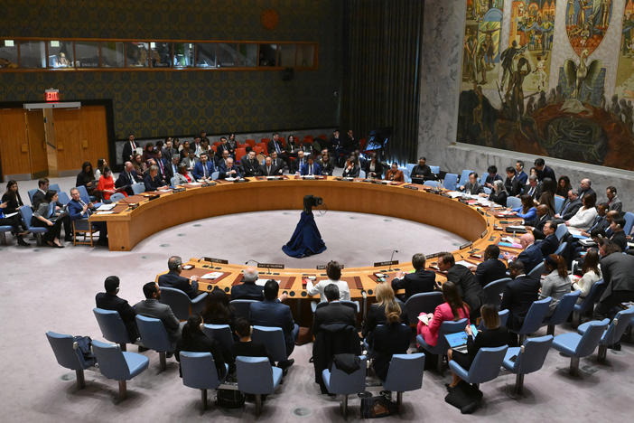 The United Nations Security Council meets on the situation in the Middle East, including the war in Gaza, at U.N. headquarters in New York on Monday.