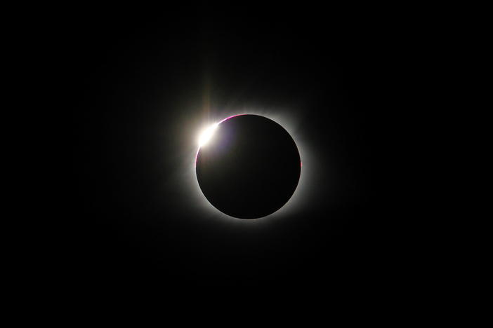 Diamond ring effect as seen from Scottsville, Kentucky during the 2017 total solar eclipse.
