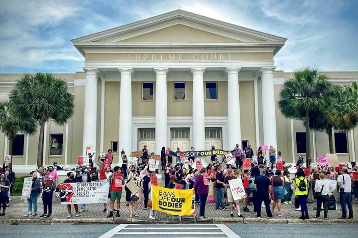 After the U.S. Supreme Court overturned <em>Roe v. Wade</em> in 2022, abortion access advocates rallied at the Florida Supreme Court. Monday the court issued rulings that could significantly impact access in the state.