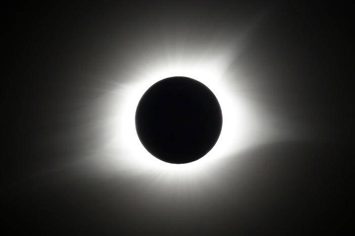 Storms moving across the United States will make it hard for eclipse chasers to get a clear view of totality — the moment when the moon fully blocks the sun, creating a brilliant crown-like effect.