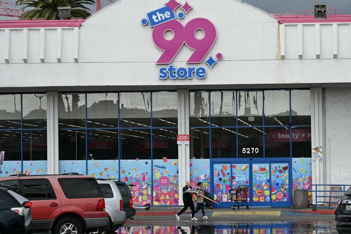 A 99 Cents Only store is seen in Los Angeles, on Friday. A day ago, the City of Commerce discount chain with some 14,000 employees announced that it will close all 371 of its stores in California, Arizona, Nevada and Texas.
