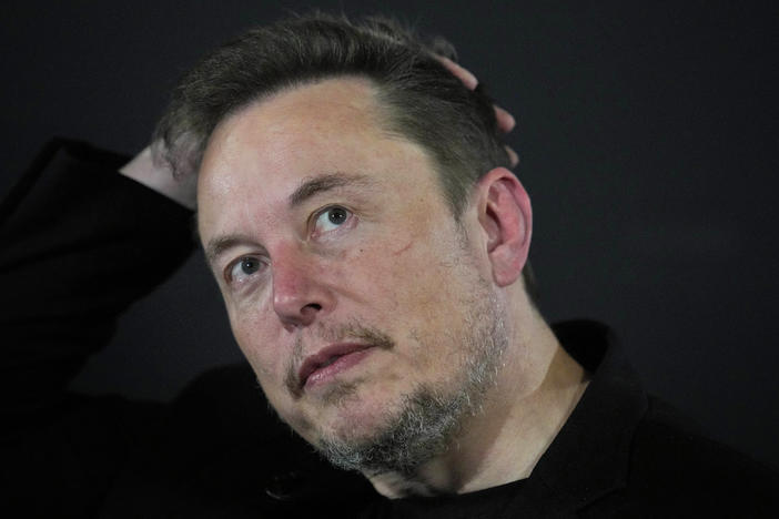 Elon Musk appears at an event in London, on Nov. 2, 2023. A Brazilian Supreme Court justice included Musk as a target in an ongoing investigation over the dissemination of fake news and opened a separate investigation late April 7, into the executive for alleged obstruction.
