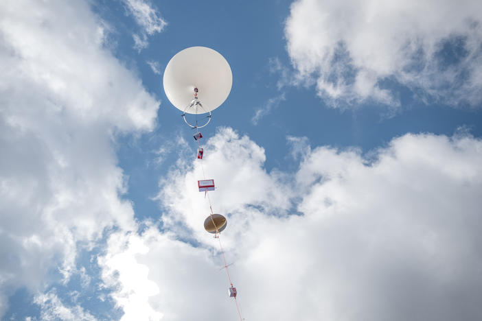 Hundreds of balloons are being launched into the path of the eclipse as part of a program to educate students.