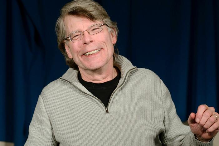 Stephen King at a press conference in 2013, in Paris.