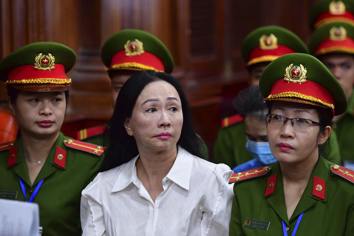 Businesswoman Truong My Lan, front center, attends a trial in Ho Chi Minh City, Vietnam on Thursday, April 11, 2024.