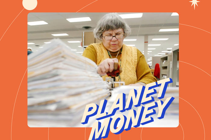 COVINGTON, KY - APRIL 8: Kathleen Malone works on tax returns at the Cincinnati Internal Revenue Service Center April 8, 2005 in Covington, Kentucky. The tax filing deadline is a week away.