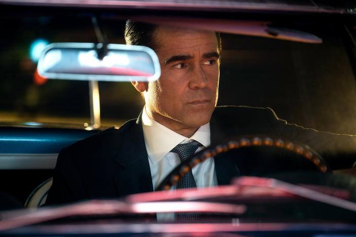 Colin Farrell patrols Los Angeles in style as private eye John Sugar in new series, <em>Sugar</em>.