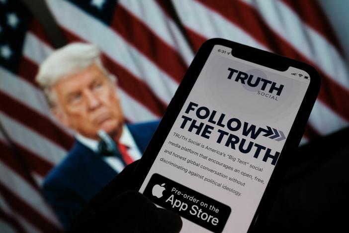 Shares of the company behind Truth Social slumped on Monday, continuing its volatile ride since its strong debut in late March.
