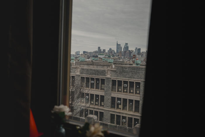 Philadelphia's Center City is seen from the Bok Building on March 28, 2024.