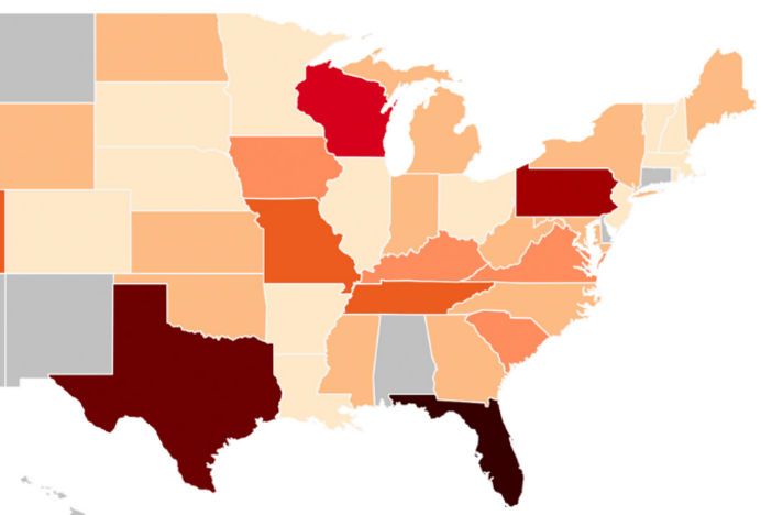<strong>Cumulative book bans in the United States, July 1, 2021 - December 31, 2023. <a href="https://pen.org/report/narrating-the-crisis/">See the full PEN America report here.</a></strong>