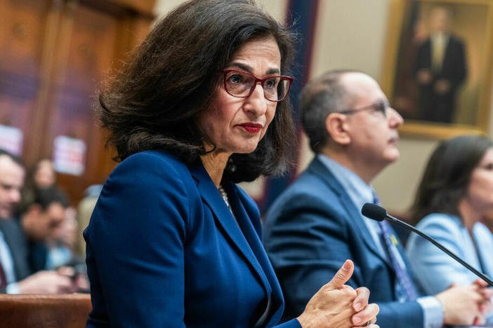 The president of Columbia University, Nemat Shafik, testified before the House Education Committee alongside a Columbia University law professor and two trustees.