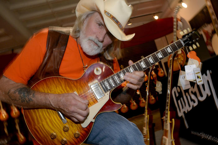 Guitarist, singer and songwriter Dickey Betts was a founding member of the Allman Brothers Band. He's pictured on May 19, 2014, in Nashville, Tenn.