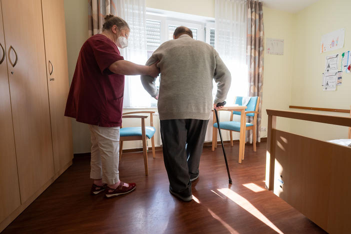 The Biden administration is establishing new standards for how much time each day a nursing home resident gets direct care from a nurse or an aide.