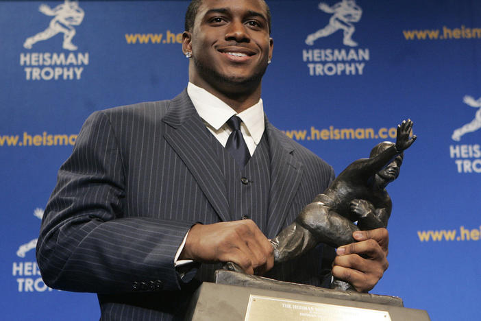 Reggie Bush of the University of Southern California (shown here in New York on Dec. 10, 2005) has been reinstated as the 2005 Heisman Trophy winner on Wednesday, more than a decade after USC returned the award following an NCAA investigation that found he received what were impermissible benefits during his time with the Trojans.