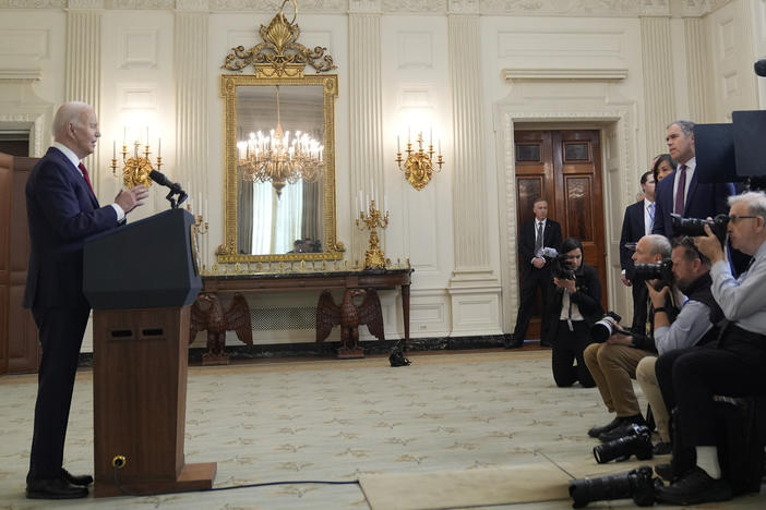 President Biden on Wednesday announces the signing of a $95 billion military assistance package for Ukraine, Israel and Taiwan. Ukraine says the aid is critical as it seeks to regain momentum on the battlefield from Russia.
