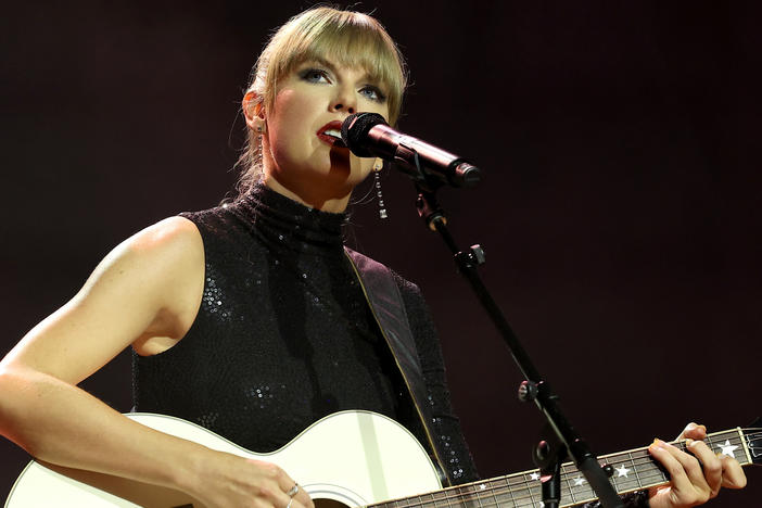 Taylor Swift performs onstage at Ryman Auditorium in Nashville on Sept. 20, 2022.