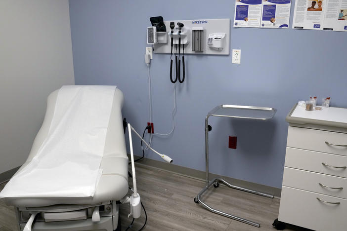 An exam room is seen inside Planned Parenthood in March 2023. Republican attorneys general from 17 states filed a lawsuit on Thursday, challenging new federal rules entitling workers to time off and other accommodations for abortions, calling the rules an illegal interpretation of a 2022 federal law.