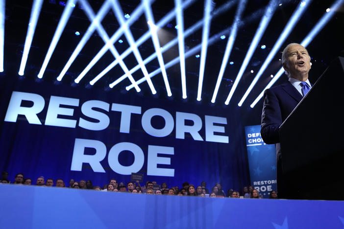 President Joe Biden speaks during an event in Virginia on Jan. 23, to campaign for abortion rights, a top issue for Democrats in the upcoming presidential election.