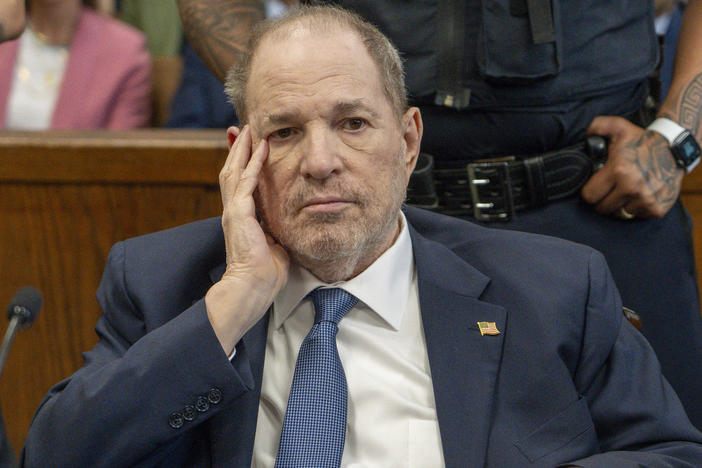 Harvey Weinstein appears in at Manhattan Criminal Court on Wednesday, May 1.