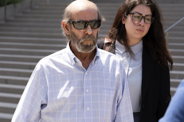 Defendant Jerry Boylan, captain of the Conception, leaves federal court in Los Angeles on Thursday.
