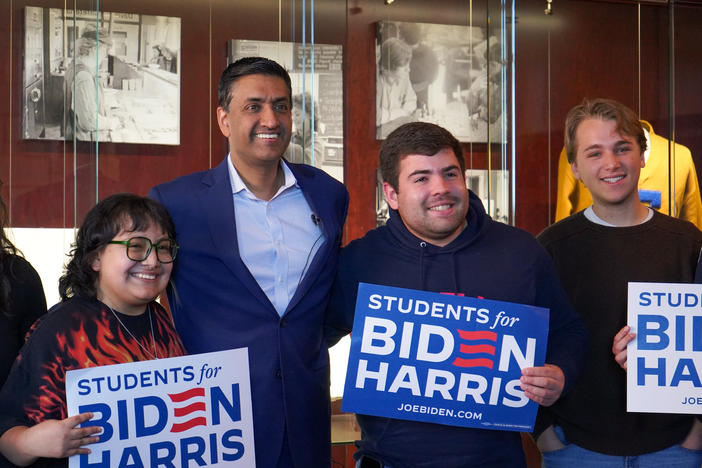Rep. Ro Khanna, D-Calif., spoke with students as a surrogate for the Biden-Harris reelection campaign at college campuses across Wisconsin, a state that had the highest youth turnout in the country in the 2022 midterms.