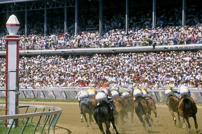 May 1988: General view of the Kentucky Derby at Churchill Downs in Louisville, Kentucky.
