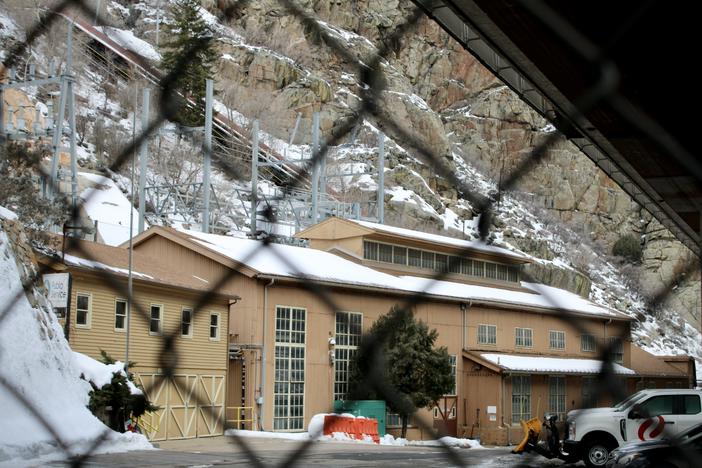 The Shoshone Generating Station, a hydroelectric power plant on the Colorado River east of Glenwood Canyon. (Alex Hager, KUNC)