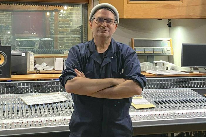 Steve Albini in his Electrical Audio studios in Chicago in 2023.