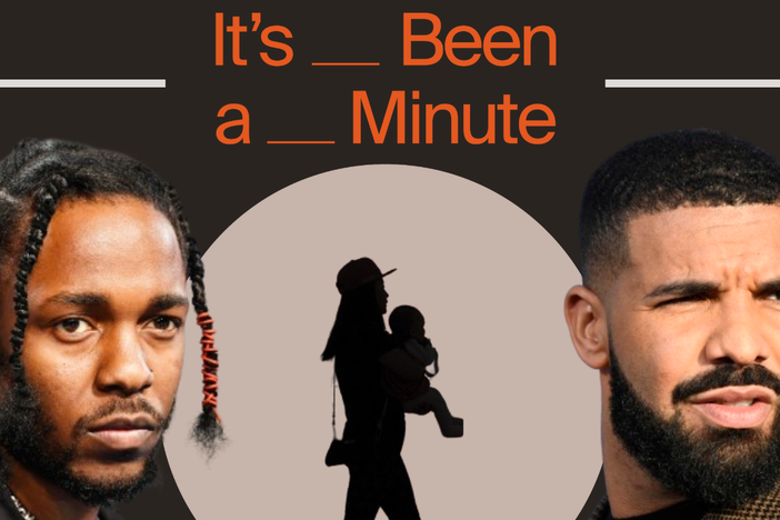Kendrick Lamar. Drake. A woman holding a child.