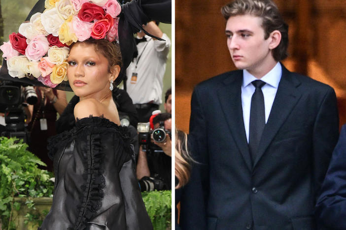 From left: Zendaya, Barron Trump, Bambie Thug.