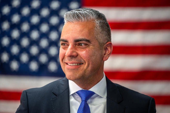 Friday, March 29, 2024 Tucson, Arizona —Juan Ciscomani poses for a portrait at his offices in Tucson, Arizona on Friday, March 29, 2024. CREDIT: Ash Ponders for NPR MEArizona—
