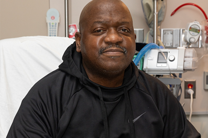 Rick Slayman is pictured at Massachusetts General Hospital in Boston, where he became the first person to have a genetically modified pig kidney transplant.