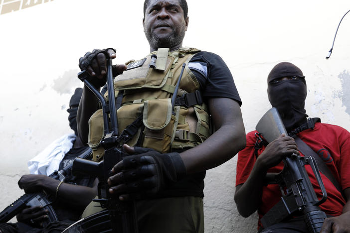 Jimmy Chérizier, a former elite police officer known as Barbecue, who now runs a Haitian gang federation.