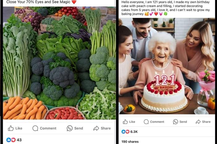 The proliferation of AI-generated images "has made Facebook a very bizarre, very creepy place for me," said Casey Morris, an attorney in Northern Virginia.
