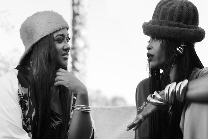 Rapsody (left) and Erykah Badu
