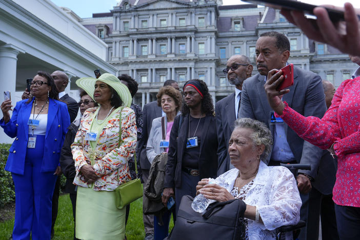Family members of plaintiffs in the historic <em>Brown v. Board of Education</em> met with President Biden to mark the 70th anniversary of the Supreme Court decision.