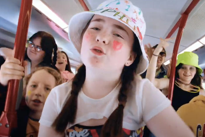 Children from Cork, Ireland sing "The Spark," in a music video.