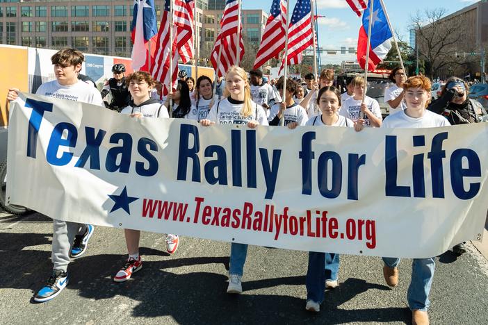 The "Rally for Life" march at the Texas State Capitol in Austin in January. Even groups that oppose abortion are asking for more clarity on exceptions to the state's abortion bans.