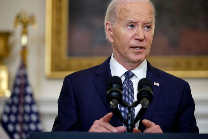 President  Biden delivers remarks on former President Donald Trump’s guilty verdict in his hush-money trial before speaking on the Middle East at the White House on Friday.