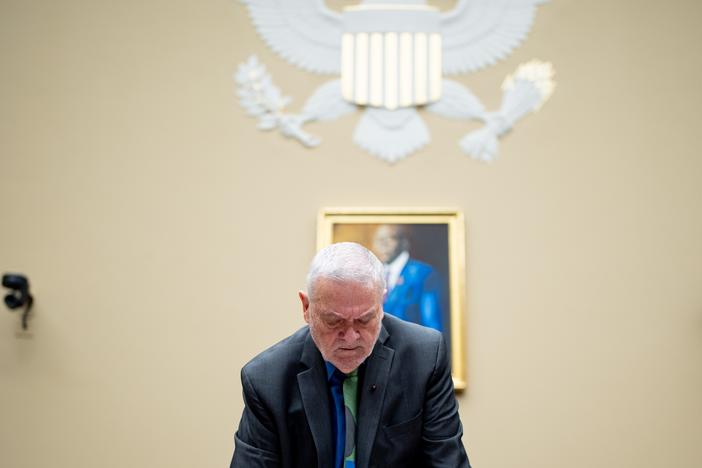 Dr. David Morens, a former top adviser to Dr. Anthony Fauci, appears during a House Select Subcommittee on the Coronavirus Pandemic hearing on Capitol Hill. 
