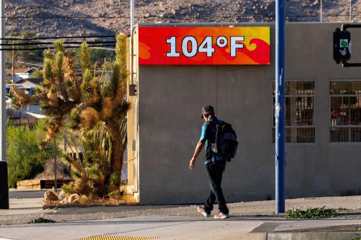 Triple digit temperatures arrive on JUNE 5,  2024 in Joshua Tree, California. Much of the southwest is experiencing high temperatures from the high pressure ridge, or heat dome, parked over California.