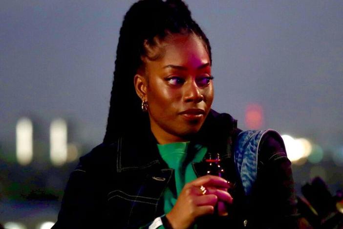 Dionne Brown as  Queenie Jenkins in the show <em>Queenie</em>, based on the novel by Candice Carty-Williams.
