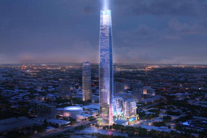 The Legends Tower would rise 1,907 feet above Oklahoma City, putting an exclamation mark on the city's skyline.