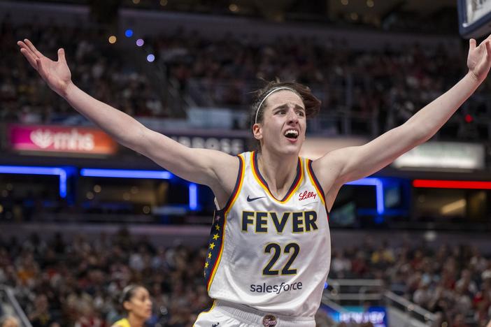 Indiana Fever guard Caitlin Clark has confirmed she didn't make Team USA's Olympic roster for the Summer Games in Paris.  She's shown here during a game Thursday, May 30, 2024, in Indianapolis. 