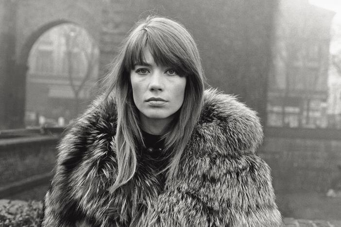 The French singer and actress Francoise Hardy wearing a fur coat in Piazza Sant'Ambrogio. Milan, 1960s (Photo by Mondadori via Getty Images)